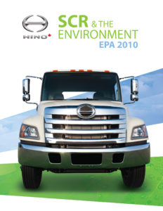 frot of hino truck on environmental ad