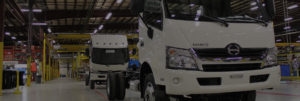 Hino truck assembly line in factory