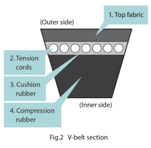 graphic of v belt section