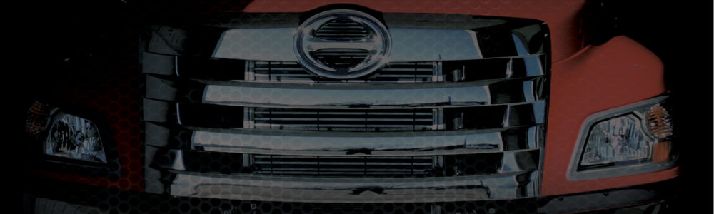 front of hino truck grill